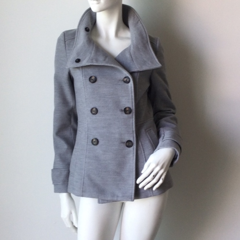 H&M Fashionable Wool Grey Women Coat